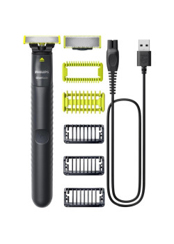Триммер/ Триммер Philips OneBlade Pro QP1624/10 серый/зеленый 0.5Вт (насадок в компл:6шт)