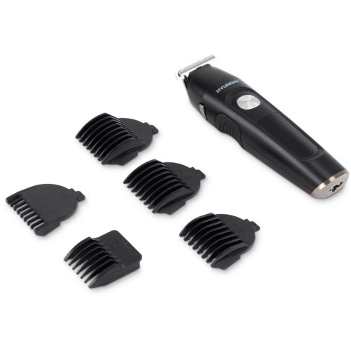 Машинка для стрижки/ Машинка для стрижки Hyundai H-HC7120 черный/серебристый 5Вт (насадок в компл:10шт)
