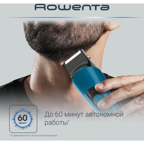 Триммер/ Триммер Rowenta Jungle TN8908F0 черный/бирюзовый (насадок в компл:3шт)