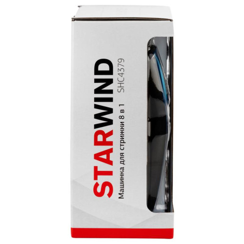 Машинка для стрижки/ Машинка для стрижки Starwind SHC 4379 синий/черный 3Вт (насадок в компл:9шт)