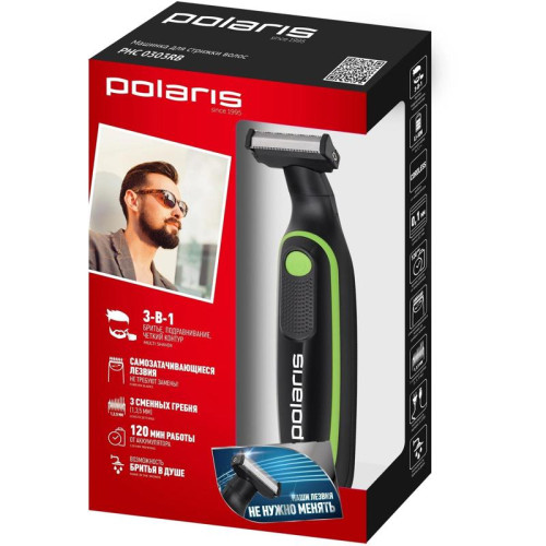 Машинка д/стрижки волос POLARIS/ Машинка д/стрижки волос POLARIS PHC 0303RB Триммер для бороды и усов. Влажная очистка