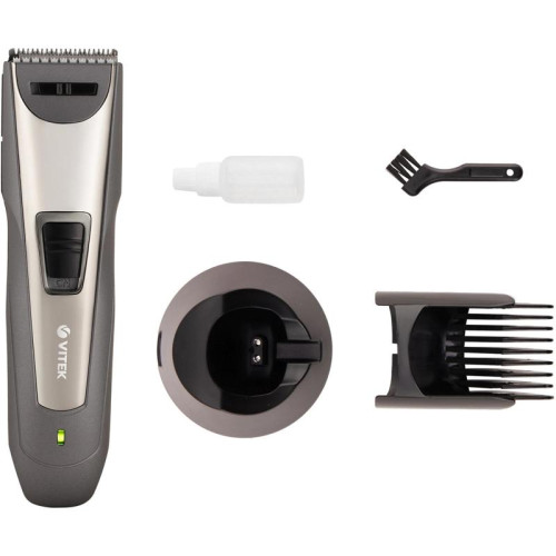 Машинка для стрижки/ Машинка для стрижки Vitek VT-2572 графитовый 3Вт (насадок в компл:2шт)