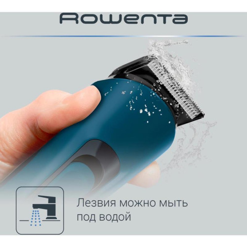 Триммер/ Триммер Rowenta Jungle TN8908F0 черный/бирюзовый (насадок в компл:3шт)