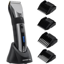 Машинка для стрижки/ Машинка для стрижки Polaris PHC 3017RC Argan Therapy Pro черный/серебристый (насадок в компл:5шт)