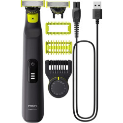 Триммер/ Триммер Philips OneBlade Pro QP6542/15 черный (насадок в компл:3шт)