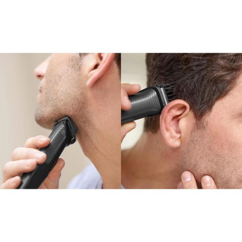 Триммер/ Триммер Philips MG3720/15 черный (насадок в компл:7шт)