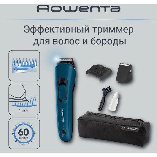 Триммер/ Триммер Rowenta Jungle TN8908F0 черный/бирюзовый (насадок в компл:3шт)
