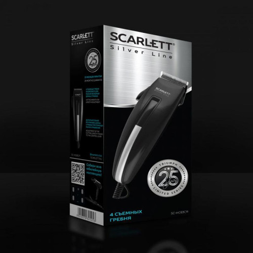 Машинка для стрижки/ Машинка для стрижки Scarlett SC-HC63C11 черный 15Вт (насадок в компл:4шт) Машинка для стрижки/ Машинка для стрижки Scarlett SC-HC63C11 черный 15Вт (насадок в компл:4шт)