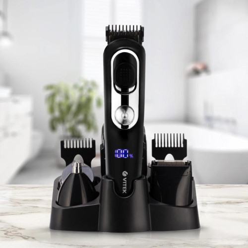 Триммер/ Триммер Vitek VT-2549 черный (насадок в компл:5шт)