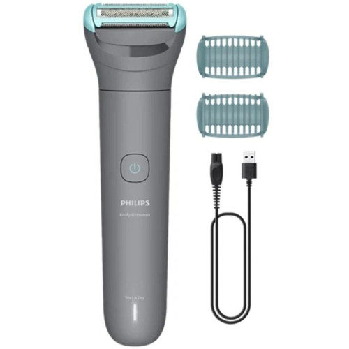 Триммер/ Триммер Philips Series 3000 BG3480/15 серый/бирюзовый (насадок в компл:2шт) Триммер/ Триммер Philips Series 3000 BG3480/15 серый/бирюзовый (насадок в компл:2шт)
