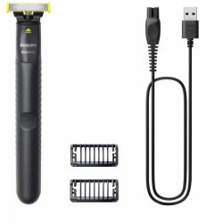 Триммер/ Триммер Philips OneBlade QP1424/10 черный (насадок в компл:2шт)