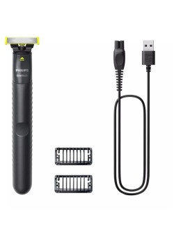 Триммер/ Триммер Philips OneBlade QP1424/10 черный (насадок в компл:2шт)
