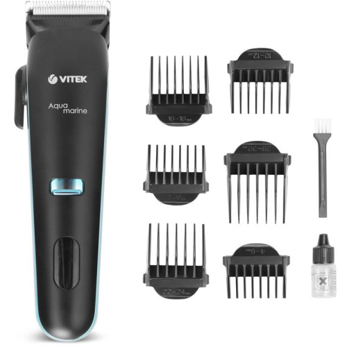 Машинка для стрижки/ Машинка для стрижки Vitek Aquamarine VT-1353 разноцветный 4Вт (насадок в компл:6шт) Машинка для стрижки/ Машинка для стрижки Vitek Aquamarine VT-1353 разноцветный 4Вт (насадок в компл:6шт)