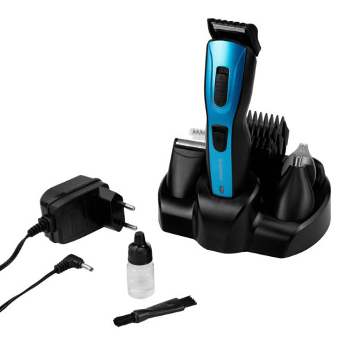 Машинка для стрижки/ Машинка для стрижки Starwind SHC 4379 синий/черный 3Вт (насадок в компл:9шт)
