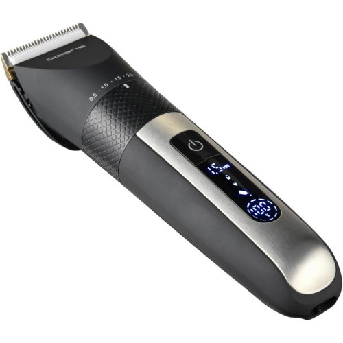 Машинка для стрижки/ Машинка для стрижки Polaris PHC 5200 черный 5Вт (насадок в компл:9шт)