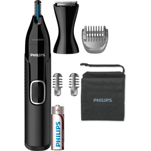 Триммер/ Триммер Philips Series 5000 NT5650/16 черный (насадок в компл:4шт)