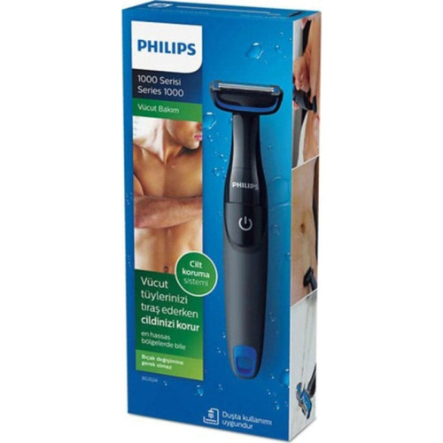 Триммер/ Триммер Philips Series 1000 BG1024/16 черный/голубой (насадок в компл:1шт)