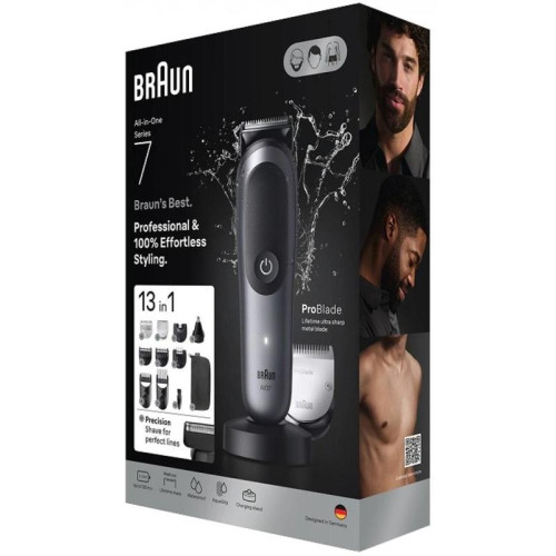 Триммер/ Триммер Braun Series 7 AIO7560 серый (насадок в компл:10шт)