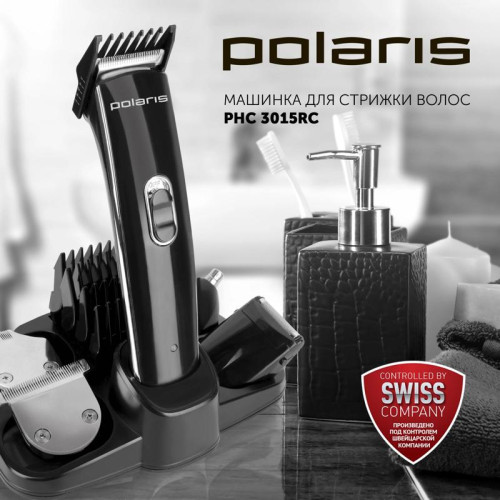 Машинка для стрижки/ Машинка для стрижки Polaris PHC 3015RC черный (насадок в компл:9шт) Машинка для стрижки/ Машинка для стрижки Polaris PHC 3015RC черный (насадок в компл:9шт)