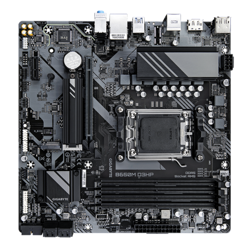 Материнская плата/ MB GIGABYTE AMD B650 sAM5, 4xDDR5(192GB), HDMI 2.1/2xDP, 1xPCIe 4.0x16, 1xPCIe 3.0, 1xLAN (2.5GbE), 4xSATA 6Gb/s, 2xM.2, 1xUSB-C, 3xUSB 3.2, 4xUSB 2.0, 1xPS/2, mATX
