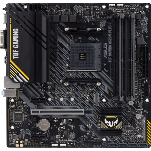Материнская плата ASUS TUF GAMING A520M-PLUS II Soc-AM4 AMD A520 4xDDR4 mATX AC`97 8ch(7.1) GbLAN RAID+VGA+HDMI+DP [TUF GAMING A520M-PLUS II]