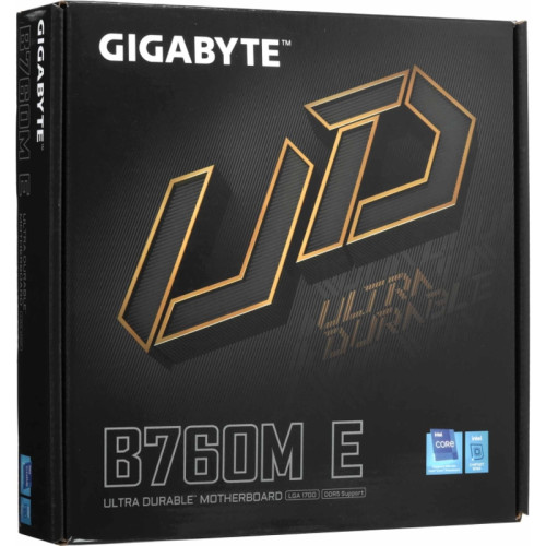 Материнская плата Gigabyte B760M E Soc-1700 Intel B760 2xDDR5 mATX AC`97 8ch(7.1) GbLAN RAID+VGA+HDMI+DP