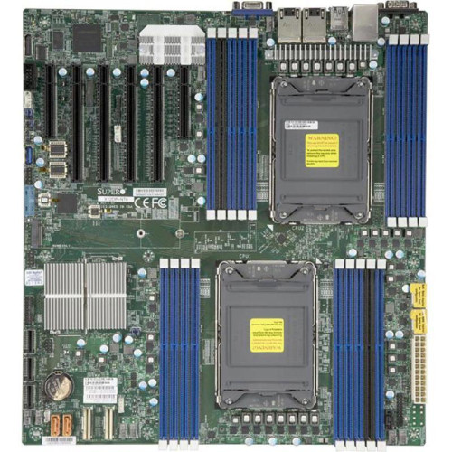 Материнская плата SuperMicro  MBD-X12DPI-NT6-B 3rd Gen Intel Xeon Scalable processors Dual Socket LGA-4189 (Socket P+) supported, CPU TDP supports Up to 270W TDP, 3 UPI up to 11.2 GT/s,Intel C621A,Up to 4TB RDIMM,DDR4-3200MHz Up to 4TB 3DS ECC LRDIMM,D