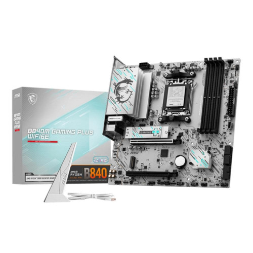 Материнская плата MSI B840M GAMING PLUS WIFI6E SocketAM5 AMD B840 4xDDR5 mATX AC`97 8ch(7.1) 2.5Gg RAID+HDMI
