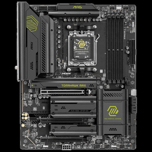 Материнская плата MSI MAG B850 TOMAHAWK MAX WIFI  SocketAM5 AMD B850 4xDDR5 ATX AC`97 8ch(7.1) 5Gigabit RAID+HDMI