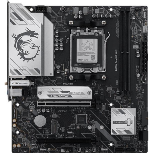 Материнская плата MSI B850M GAMING WIFI SocketAM5 AMD B850 2xDDR5 mATX AC`97 8ch(7.1) 2.5Gg RAID+HDMI+DP Материнская плата MSI B850M GAMING WIFI SocketAM5 AMD B850 2xDDR5 mATX AC`97 8ch(7.1) 2.5Gg RAID+HDMI+DP