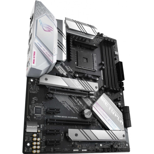 Материнская плата ASUS ROG STRIX B550-A GAMING Soc-AM4 AMD B550 4xDDR4 ATX AC`97 8ch(7.1) 2.5Gg RAID+HDMI+DP [ROG STRIX B550-A GAMING]