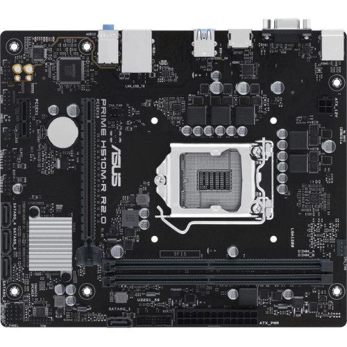 Материнская плата ASUS PRIME H510M-R R2.0-SI Soc-1200 Intel H470 2xDDR4 mATX AC`97 8ch(7.1) GbLAN+VGA+HDMI White Box [PRIME H510M-R R2.0-SI]