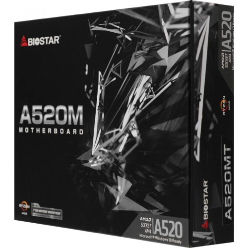 Материнская плата Biostar A520MT Soc-AM4 AMD A520 2xDDR4 mATX AC`97 8ch(7.1) GbLAN RAID+HDMI+DP [A520MT]