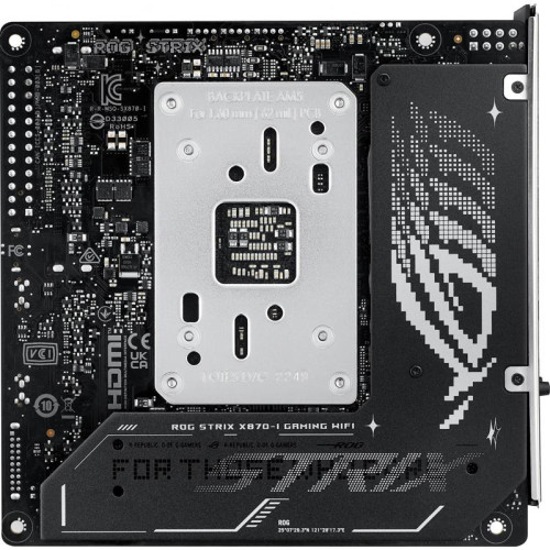 Материнская плата Asus ROG STRIX X870-I GAMING WIFI SocketAM5 AMD X870 2xDDR5 mini-ITX AC`97 8ch(7.1) 2.5Gg RAID+HDMI
