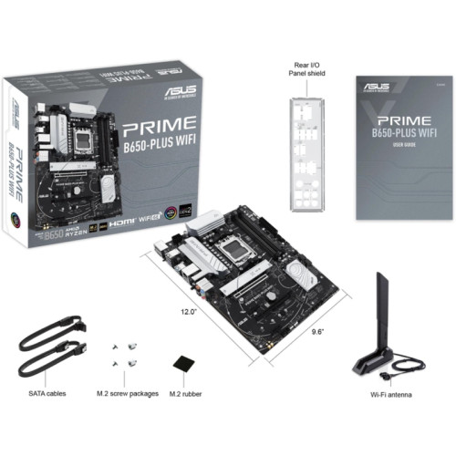 Материнская плата Asus PRIME B650-PLUS WIFI SocketAM5 AMD B650 4xDDR5 ATX AC`97 8ch(7.1) 2.5Gg RAID+HDMI+DP
