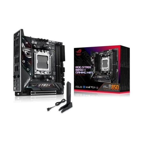 Материнская плата Asus ROG STRIX B850-I GAMING WIFI SocketAM5 AMD B850 2xDDR5 mini-ITX AC`97 8ch(7.1) 2.5Gg RAID+HDMI