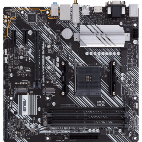 Материнская плата ASUS PRIME B550M-A WIFI II Soc-AM4 AMD B550 4xDDR4 mATX AC`97 8ch(7.1) GbLAN RAID+VGA+DVI+HDMI [PRIME B550M-A WIFI II]