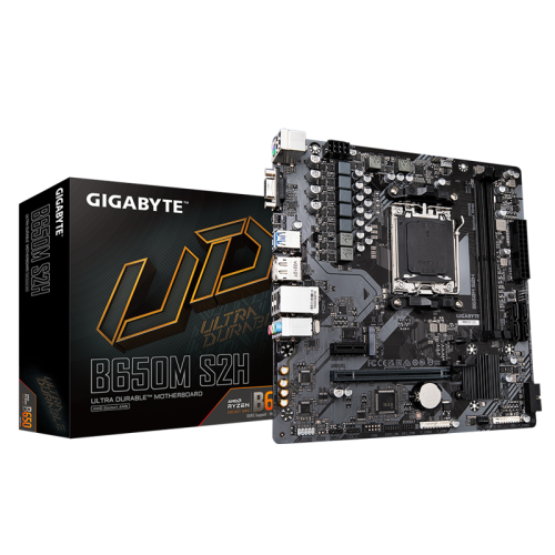 Материнская плата MB GIGABYTE AMD B650 sAM5, 2xDDR5(96GB), D-SUB/HDMI 2.1/DP, 1xPCIe 4.0x16, 1xPCIe 3.0, 1xLAN, 4xSATA 6Gb/s, 1xM.2, 2xUSB 3.2, 4xUSB 2.0, 1xPS/2, mATX