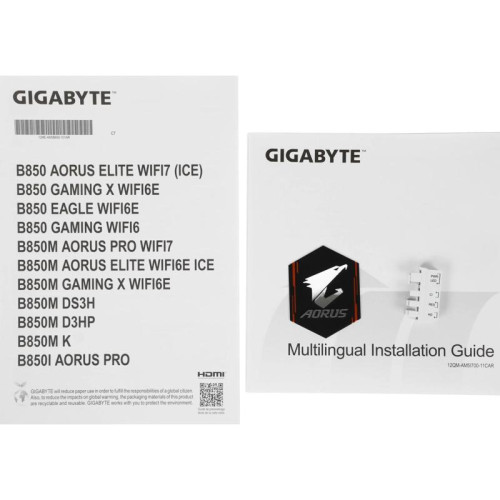 Материнская плата Gigabyte B850M AORUS ELITE WIFI6E ICE, RTL