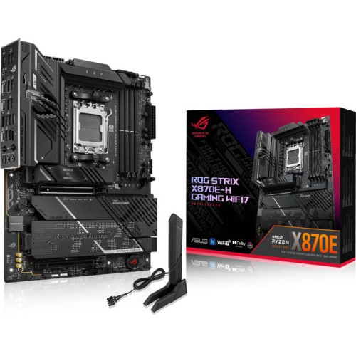 Материнская плата Asus ROG STRIX X870E-H GAMING WIFI7 SocketAM5 AMD X870E 4xDDR5 ATX AC`97 8ch(7.1) 5Gigabit RAID+HDMI