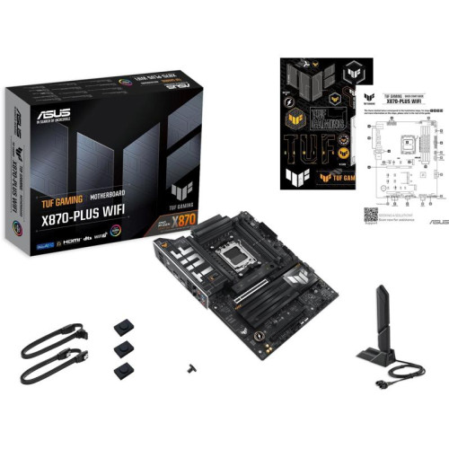 Материнская плата ASUS TUF GAMING X870-PLUS WIFI SocketAM5 AMD X870 4xDDR5 ATX AC`97 8ch(7.1) 2.5Gg RAID+HDMI [TUF GAMING X870-PLUS WIFI]