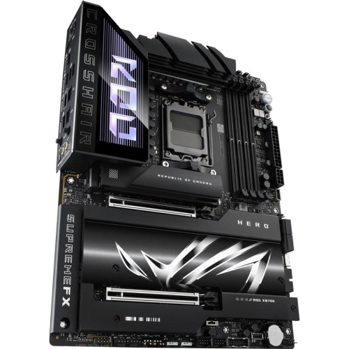 Материнская плата ASUS ROG CROSSHAIR X870E HERO SocketAM5 AMD X870 4xDDR5 ATX AC`97 8ch(7.1) 5Gigabit + 2.5Gigabit Ethernet RAID+HDMI [ROG CROSSHAIR X870E HERO]