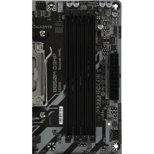 Материнская плата Gigabyte B850M D3HP SocketAM5 AMD B850 4xDDR5 mATX AC`97 8ch(7.1) GbLAN RAID+HDMI+DP