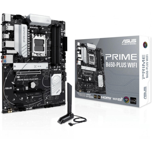 Материнская плата Asus PRIME B650-PLUS WIFI SocketAM5 AMD B650 4xDDR5 ATX AC`97 8ch(7.1) 2.5Gg RAID+HDMI+DP