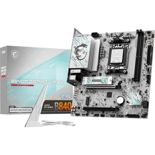 Материнская плата MSI B840M GAMING WIFI6E Socket AM5 AMD B840 2xDDR5 mATX AC`97 8ch(7.1) 2.5Gg RAID+HDMI+DP