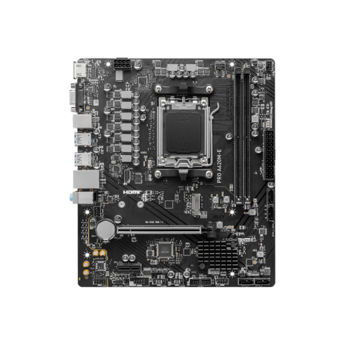 Материнская плата MB MSI AMD A620 sAM5, 2xDDR5(96GB), D-SUB/HDMI 2.1, 1xPCIe 4.0x16, 1xPCIe 3.0, 1xLAN, 4xSATA 6Gb/s, 1xM.2, 4xUSB 3.2, 2xUSB 2.0, 2xPS/2, mATX