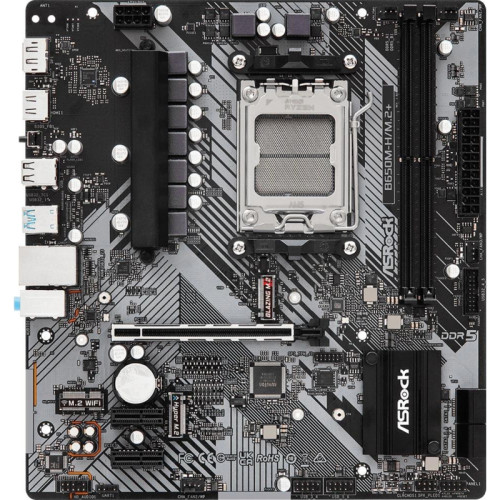 Материнская плата Asrock B650M-H/M.2+ SocketAM5 AMD B650 2xDDR5 mATX AC`97 8ch(7.1) GbLAN RAID+HDMI+DP [B650M-H/M.2+]