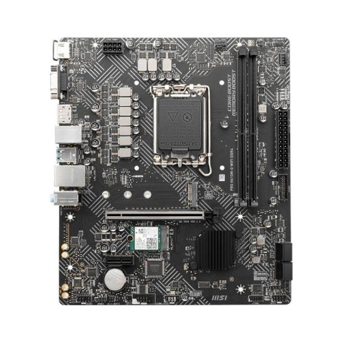 Материнская плата MSI PRO H610M-G WIFI DDR4 H610, LGA1700, 2*DDR4, 1*PCIEx16, 1*PCIEx1, 1*M.2, 4*USB3.2Gen1, 6*USB2.0, 4*SATA3.0, 1G, VGA, DP, HDMI, M-ATX, RTL