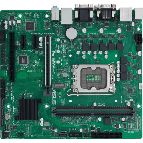 Материнская плата ASUS PRO H610M-C-CSM Soc-1700 Intel H610 2xDDR5 mATX AC`97 8ch(7.1) GbLAN+VGA+DVI+HDMI+DP [PRO H610M-C-CSM]