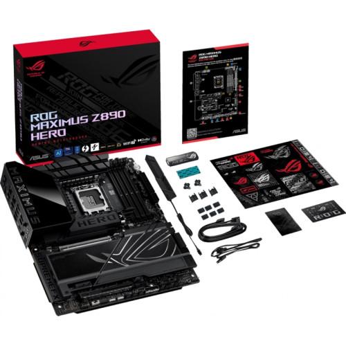Материнская плата Asus ROG MAXIMUS Z890 HERO Soc-1851 Intel Z890 4xDDR5 ATX AC`97 8ch(7.1) 5Gigabit + 2.5Gigabit Ethernet RAID+HDMI